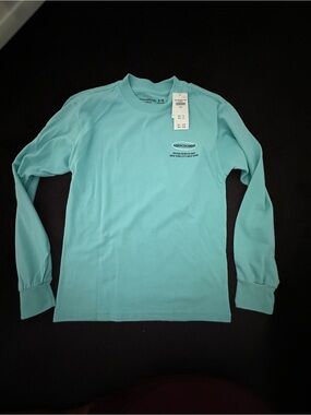 abercrombie kids long sleeve tee in aqua blue
